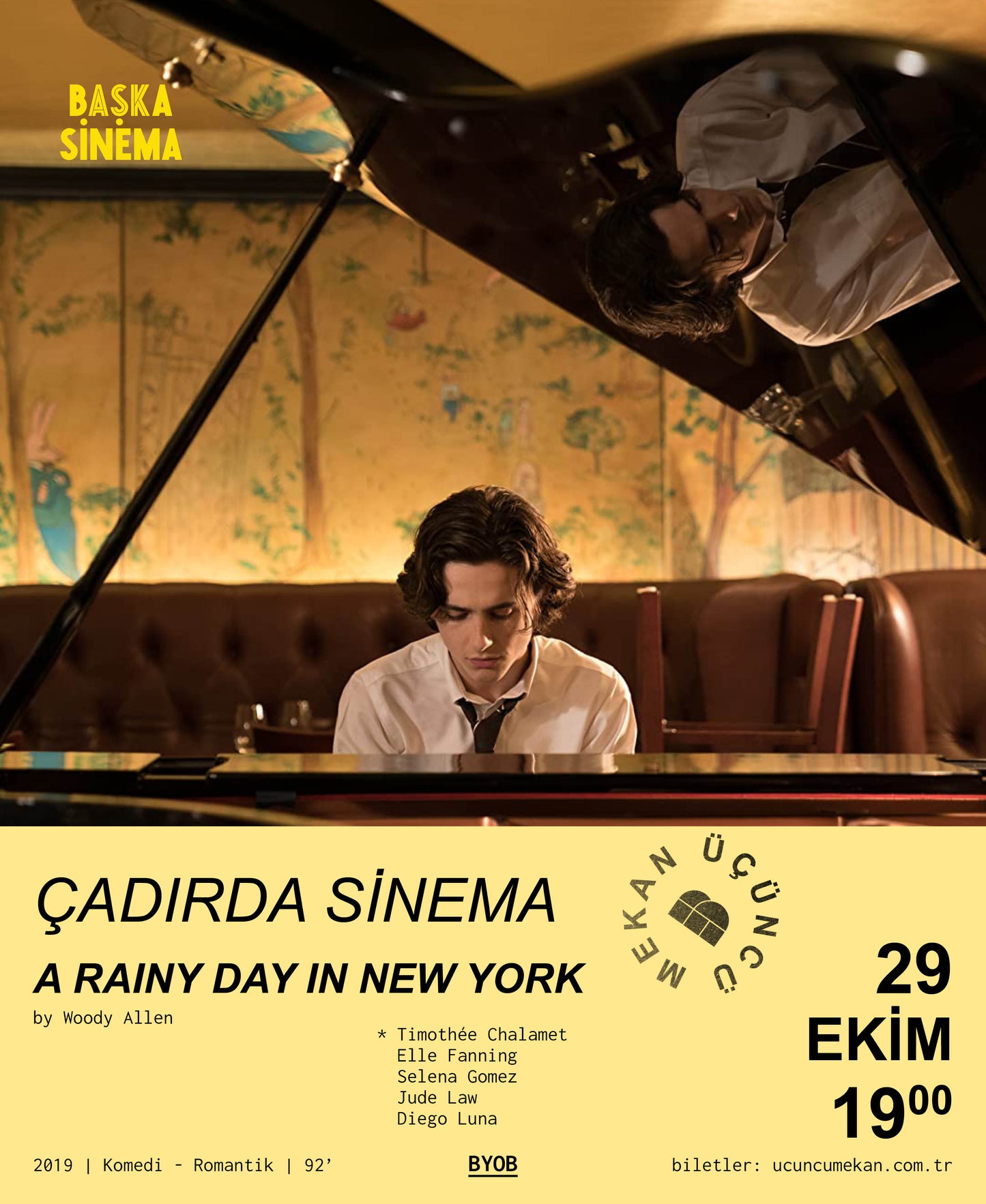 "A Rainy Day In New York" 29 Ekim Cumartesi